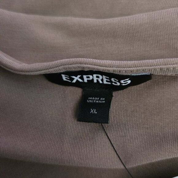 Express Women's Size XL Tan Elastic Bottom Soft Modal Top - Picture 2 of 5